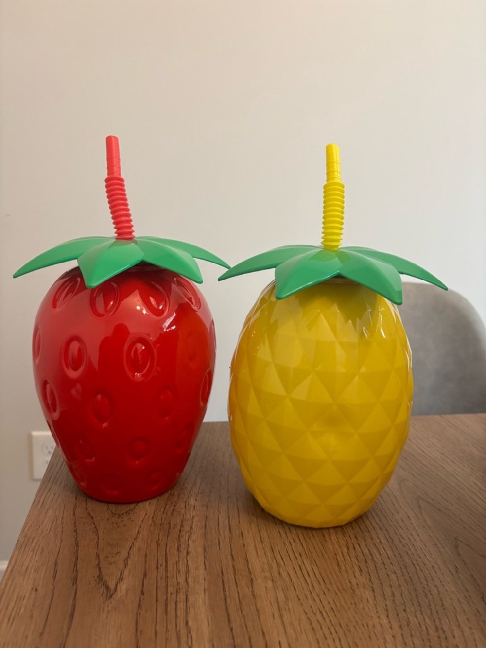 Fun Fruit Tumblers - Strawberry Red & Pineapple Yellow
